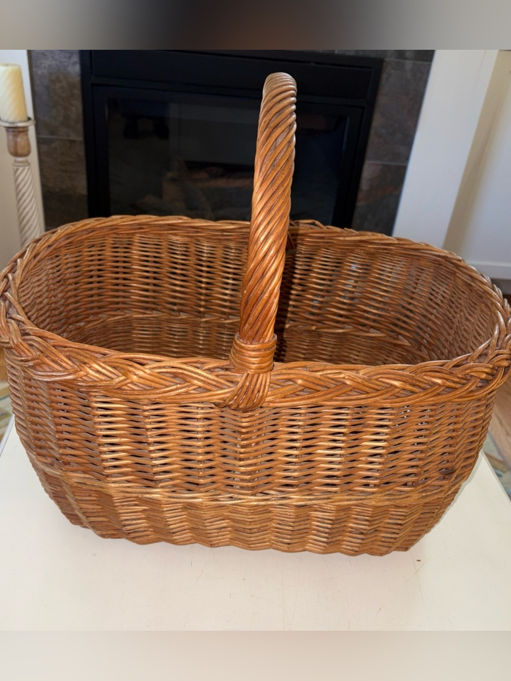 Vintage Oval Willow Market Basket 1950’s